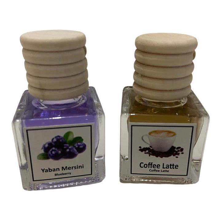 خوشبوکننده هوای خودرو ایفل مدل بلوبری و کافه لته کد Coffee Latte-Blueberry حجم 10 میلی‌لیتر بسته 2 عددی